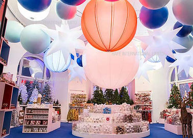 1,6m nadmuchiwana dekoracja oświetleniowa 240w, wiszące na zewnątrz świąteczne kule śnieżne LED