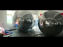 Oglądaj: 2m, 2.5m, 3m Srebrne balony lustrzane z PVC wiszące pod sufitem Użyj do prezentacji