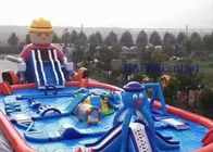 Outdoor Inflatable Water Park With Big Water Pool And Water Game Toys