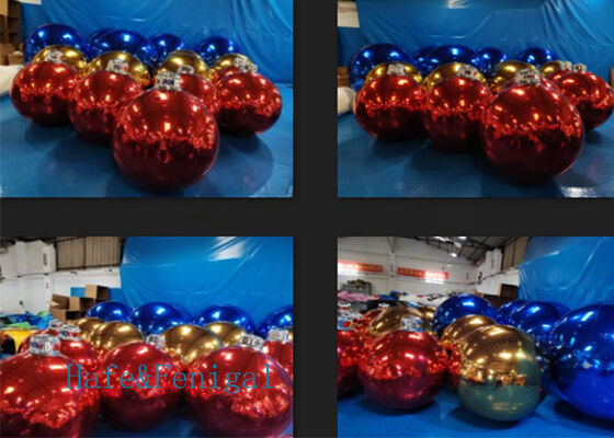 Red Inflatable Mirror Ball – 2m for Shopping Mall Holiday Displays