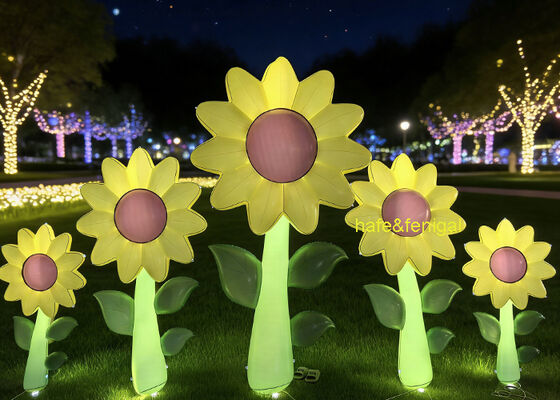 Custom 2m Inflatable Flower Decoration With Lighting For Festive Or Event Art Displays