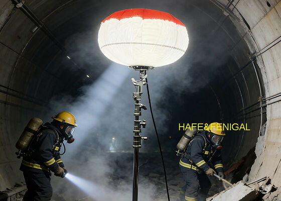 CE Certified 400w Safety Lighting Balloon With Tripod For Industrial Safety Operations