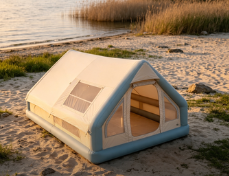 Waterproof Portable Inflatable Air Tent with Double-Layer Design for Outdoor Camping and Emergency Shelter