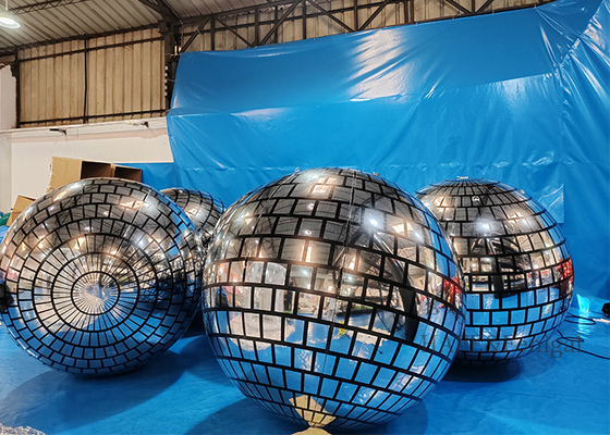 Atmosfera klubu tanecznego Dekoracja PVC Srebro Puchnięty balon