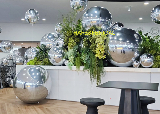 1 stopa 2 stopy 3 stopy PVC Srebrne Balony Lustrzane do instalacji artystycznych wewnątrz lub na zewnątrz