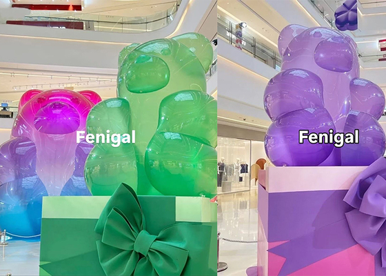 1.8m 2m wysoki nadmuchany skrajalny PVC Bear Do centrów handlowych i dekoracji basenów