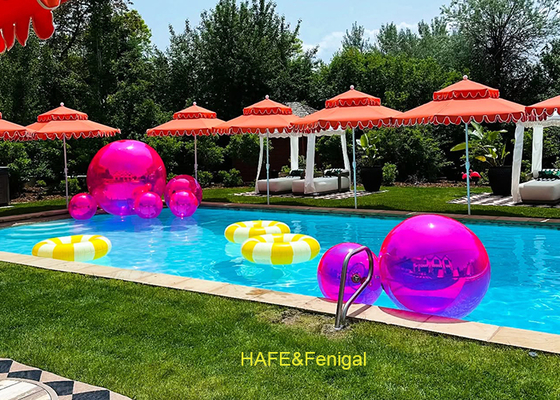 1m 1,2m Fioletowy balon lustrzany z PVC do dekoracji imprezy basenowej