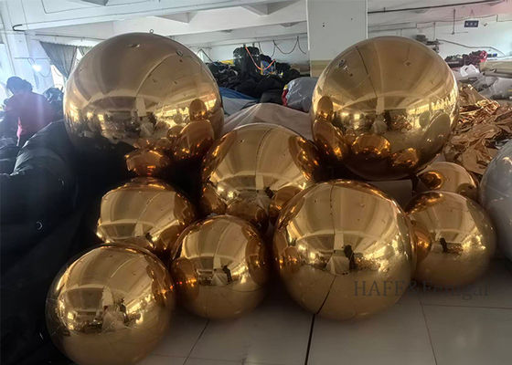Balon z podwójnej warstwy PVC w niestandardowym rozmiarze, srebrny lustrzany, do dekoracji na wydarzenia i festiwale
