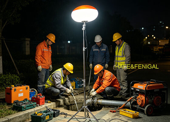 Światło balonowe LED zasilane bateriami z wejściem prądu stałego 24V/48V do mobilnej usługi polowej