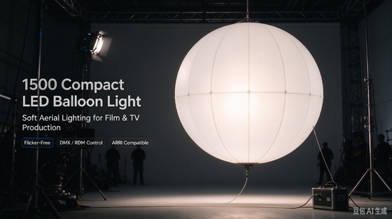 1500 LED regulowalny kompaktowy balon LED światło i balon oświetleniowy na nadmuch do produkcji filmowej