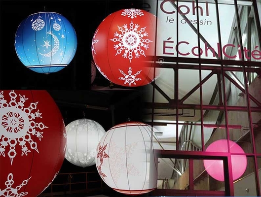 130CM Balloon Inflatable Lighting Decoration Build In RGB White Led For Wedding