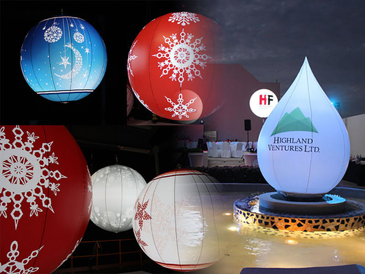 130CM Balloon Inflatable Lighting Decoration Build In RGB White Led For Wedding